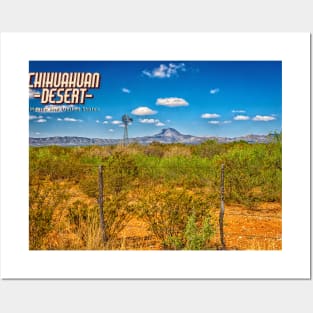 Chihuahuan Desert Windmill Posters and Art